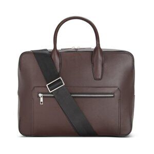 Alfani Men's Messenger Bag Brown One Size Office Professional Laptop Travel